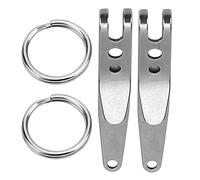 Lot de 2 Pinces de Ceinture D'extérieur avec Porte-Clés, Porte-Clés en Acier Inoxydable pour Suspension de Clés, Lampes de Poche, Couteaux, Déchiqueteuses, Lampes de Poche