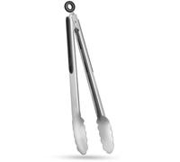 Lot de 2 pinces de cuisine en acier inoxydable - 22,9 cm et 30,5 cm - Avec mécanisme de verrouillage et poignée antidérapante