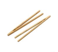 Lot de 2 pinces de cuisine en bois pour toast, salade, sandwichs, petit déjeuner et mélange doux des boissons au thé