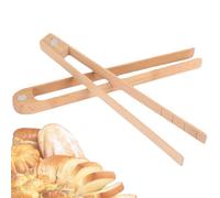Lot de 2 pinces de cuisine magnétiques en bois naturel de 20,6 cm, idéales pour les toasts, les fruits, le, le, le fromage, les muffins et la cuisine - Résistantes à la chaleur