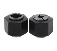 Lot de 2 pinces de défonceuse 6 35 mm 12 mm Compatible avec les modèles de toupie 2610906283 2610906284 2610906287 DW621 DW616 DW618 Pièces métalliques de rechange pour défonceuses