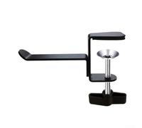 Lot de 2 pinces de fixation de table en métal en forme de C pour bureau, base robuste avec coussinet en silicone, pour écouteurs, supports de microphone, tuyaux et accessoires, noir