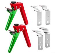 Lot de 2 pinces de fixation de tiroir réglables pour installation de panneau avant d'armoire, clips de montage en acier inoxydable pour le travail du bois avec largeur personnalisable pour un