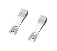 Lot de 2 pinces de ligne de pêche à la mouche, mini coupe-ligne avec crochet et œillet de nettoyage, outil de pêche rapide en acier inoxydable (argenté)
