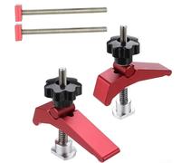 Lot de 2 pinces de maintien pour perceuse à colonne avec rail en T encastré pour un positionnement sûr des appareils de travail du bois et des métaux