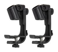 Lot de 2 pinces de microphone r glables Yootones, compatibles avec les caisses claires et les cerceaux de caisse claire (noires)