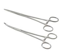 Lot de 2 pinces de piercing de 12,5 cm - Pince de verrouillage pour boucles d'oreilles et boules - Pince en acier inoxydable - Design en dents de scie - Pince droite pour couture, soudure, art,
