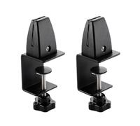 Lot de 2 pinces de séparation réglables en aluminium, plage de serrage de 4 à 20 mm, pour séparateur de bureau en acrylique (noir)