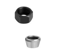 Lot de 2 pinces de serrage avec écrou M17 - Adaptateur de pince en carbure durable for défonceuses, tête de serrage de 6,35/8/10 mm(8mm)