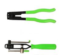 Lot de 2 pinces de serrage de coffre pour Cv - Pour enlever et installer des colliers de serrage avec têtes en acier traité thermiquement - Poignée verte - Kit d'outils de réparation automobile pour