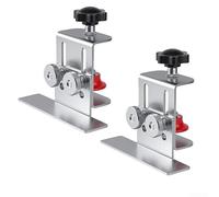 Lot de 2 pinces de serrage pour portes d'armoire en acier inoxydable avec plage de serrage réglable de 37 mm et manchons de protection