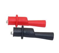 Lot de 2 pinces de test à pointe de fil noir et rouge pour testeur de plusieurs mètres 10 A 1000 V Outil de mesure Accessoires Outil de maintenance de circuit portable