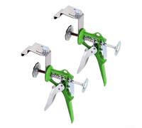 Lot de 2 pinces de tiroir à poussoir pour armoire, armoire, travail du bois, fixation en forme de L et en forme de nœud, convient pour une épaisseur de 15 à 50 mm, acier inoxydable (2 pièces)