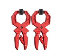 Lot de 2 pinces de travail du bois de type A avec coussinets en caoutchouc antidérapants à dégagement rapide pour meubles, projets d'artisanat - Rouge - 20 cm
