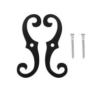 Lot de 2 pinces de volet en fer avec finition antirouille pour fenêtre extérieure et crochet de rangement élégant pour volet roulant