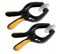 Lot de 2 pinces d'ouverture d'écran - Outil de réparation de téléphone avec ventouse pour retirer l'écran LCD - Largeur réglable - Kit de démontage de smartphone - Jaune - 16 cm