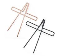 Lot de 2 pinces en métal pour livre de musique, ouvre-page de musique, accessoires pour partitions, piano, livre de cuisine (noir, or rose)