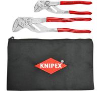 Lot De 2 Pinces Et Clés À Molette Avec Pochette De Rangement Rouge