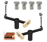 Lot de 2 Pinces Etau de Table Menuisier, Serres-Joints Rapide Etabli, Clip de Bureau Réglable avec 4 Bench Dog, Etau Perceuse Colonne Outils Menuiserie, pour Trou de 20 mm Banc Menuiserie