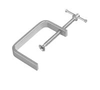 Lot de 2 pinces fixation en forme G for menuiserie, acier plat, robustes, C, for bricolage Pour Travail Du Bois(Silver A)