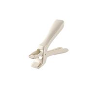 Lot de 2 pinces pour plats chauds, pince bol multifonction à tête en silicone ondulée antidérapante, tongs à levier pour sortir plats chauds du micro-ondes, friteuse à air, cuiseur vapeur, beige