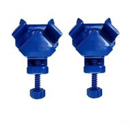 Lot de 2 pinces réglables à angle droit de 90 degrés en T pour assemblage de meubles, projets de bricolage, plastique PA6 haute résistance, bleu, 75 x 85 mm, peut contenir jusqu'à 30 mm