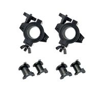 Lot de 2 pinces toriques pour éclairage de scène - Convient pour 3 tubes de diamètre 25 mm, 36 mm, 48 mm, capacité de charge de 20 kg (noir)