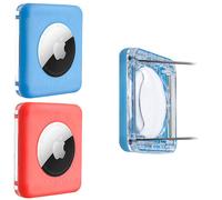 Lot de 2 pingles de s ret TagVault AirTag Le meilleur support AirTag pour enfants Profil bas Ne pend pas Elevation Lab Bleu Rouge