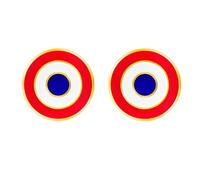 Lot de 2 Pin's Cocarde Bleu Blanc Rouge | Pins Patriotique pour Fierté Nationale | Accessoire Mode Drapeau Français | Épinglette Solidarité Patriote France | Broche Costume Homme