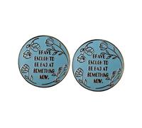 Lot de 2 pin's inspirants en émail - Brave Enough to Be Bad at Something New avec citation de motivation - Épingles en alliage métallique