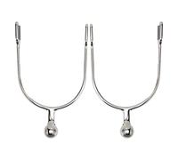 Lot de 2 pistes de cheval pour femme | Éperons Western en acier inoxydable avec balle à roulettes | Pistes d'équitation pour dressage équestre/dresse/conduite | Contrôle amélioré et sensibilité des