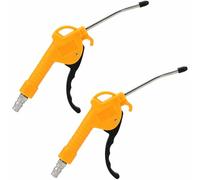 Lot de 2 pistolets à air comprimé avec buse coudée longue en acier inoxydable de 10,2 cm pour le nettoyage
