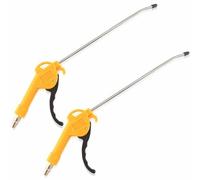 Lot de 2 pistolets à air comprimé avec buse coudée longue en acier inoxydable de 25,4 cm pour le nettoyage