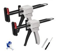 Lot de 2 pistolets à colle, presse-tube universels 704, outil de pressage manuel réglable, extrudeuse pour colle à dentifrice (2 pièces)