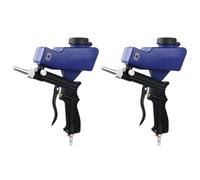 Lot de 2 pistolets à sable portables à alimentation par gravité, pour enlever la rouille, l'entretien et le nettoyage (BU)