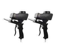 Lot de 2 pistolets à sable portables à alimentation par gravité pour enlever la rouille, l'entretien et le nettoyage (BK)