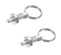 Lot de 2 pistons d'indexation en acier inoxydable avec anneau de traction M6 en acier au carbone non verrouillable pour équipement industriel