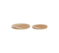 Lot de 2 planches à découper en bois de chêne clair, beige, rondes - Hübsch, Monarch - Ø33x2 cm