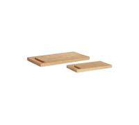 Lot de 2 planches à découper en chêne clair beige - Hübsch, Alley - 30x16x2 cm