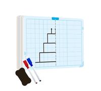 Lot de 2 planches à dessin symétrie quadrillée pour enfants - Jouet éducatif avec film effaçable et 2 stylos - Entraînement de concentration sur carton - Kit de dessin éducatif pour l'école, les
