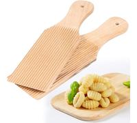 Lot de 2 planches à gnocchis en bois inclinées pour faire des pâtes spaghetti, macaronis, pâtes - Outils de fabrication de pâtes faits maison pour la maison, le restaurant, la cuisine - 23 x 7 cm