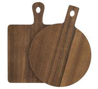 Lot de 2 planches de présentation en bois en acacia collection EBENE marron