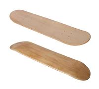 Lot de 2 planches de skateboard vierges en érable - 7 couches - Hautement élastique - Panneau long de 81 cm x 8 cm