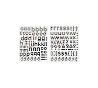 Homéa, Sticker Alphabet Mousse Lettre Entre H1,5 cm et H2,5 cm Argent