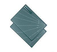 Lot de 2 planches de tapis de découpe auto-cicatrisantes simple face pour tailles A5 compatibles avec les cutters rotatifs pour travaux manuels, matelassage et découpe de papier (vert)