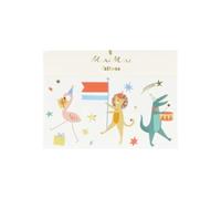 Lot de 2 planches de tatouages enfant Parade des animaux