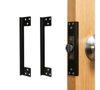 Lot de 2 Plaque de Protection pour Verrou en Acier Inoxydable, 18 cm Renfort de Sécurité en Forme de L Anti-effraction, Accessoire de Porte Anti-pince Discrète, pour Porte d’Entrée, Chambre et Bureau
