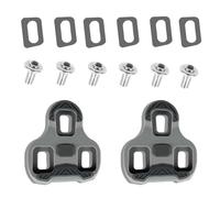 Lot de 2 plaques à chaussures de vélo compatibles avec les pédales Look Keo Bike - 4,5° - Pour VTT - Gris