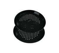 Lot de 2 plaques à pizza perforées rondes, four et barbecue 32 cm Barbecue FM Professional