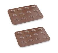 Lot de 2 plaques anti-adhérente 12 mini-tartelettes Gobel
